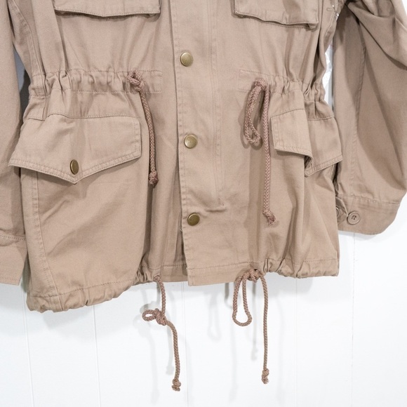 SALE! Khaki Military Anorak Utility Jacket Coat Medium - Picture 11 of 14